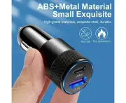 Fast Car USB Chargers Type-C PD Quick Charge Phone Adapter For iPhone New Sales-black