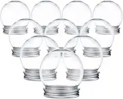 10Pcs Snow Globe Candy Balls with Screw Off Caps DIY Props for Christmas Decoration Lightweight and Safe Candy Containers for Festive