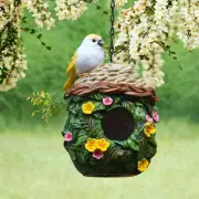Birdhouses Hanging Decorative Craft Hummingbird Nest for Trees Outdoor Home