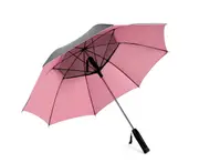 Fan Sunshade Outdoor Ultraviolet-Proof Golf Umbrella - Pink