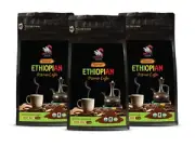 Premium coffee - ETHIOPIAN GROUND ORGANIC COFFEE - Direct trade coffee 3 Packs