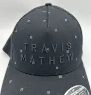 Travis Mathews 110 Flexfit Tech Shipwreck Beach Black SnapBack Hat NEW