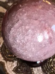 71mm XL Sparkling Pink Red Strawberry Tanzberry Quartz Sphere 521 grams Tanzania