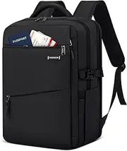 Laptop Backpack 15.6 Inch Backpack for Men Waterproof Backpack for Travel School Work Portable Computer Backpacks, Black