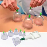 Kankanwo Beauty Secrets Nail Glue 1 Sets 6 Cups Hijama Cupping Set With Pump Vacuum Suction Cups For Body Cellulite Cupping Massage Back Pain Relief A