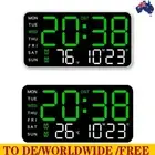 Digital Alarm Clock Boarderless Wall-mounted Clock Desk Alarm Clock for Bedroom