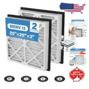 Electrostatically Charged 20x20x3 MERV 13 Air Filter 2 Pack - Zephyr Compatible