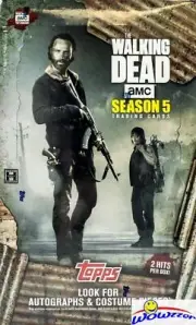2016 Topps Walking Dead Season 5 HUGE Factory Sealed HOBBY BOX with 2 HITS!