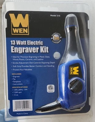 NIP WEN 13W Electric Engraver Kit with Stencils - Model 21C