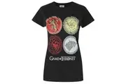 Game Of Thrones Womens/Ladies House Crests T-Shirt (Black) - UTNS4588