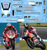 1/12 DECALS for Ducati Panigale R Superbike 2015 SBK Bayliss Chaz Decal TBD285