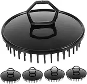 PACKOVE 5PCS Portable Shampoo Scalp Massager Brush Lightweight Plastic Exfoliating Hair Brush for Travel Gentle Hair and Scalp for Dandruff Removal