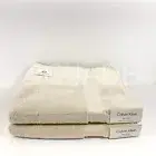 Calvin Klein 100% Cotton 34" X 64" 2Pc Bath Sheet Towels Beige New