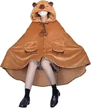 [NUXMAW] Cute Bear Blanket Hoodie, Wearable Bear Blanket Adult, Soft Animal Hoodie for Halloween Cosplay, Cozy Bear Throw for Women (Bear)