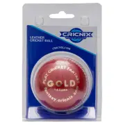 Gold Cricket Ball for Cricket Bat | 142g Leather Ball Designed for Cricket Net