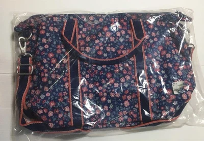 m731 CathKidston Floral Canvas Shoulder Tote Bag Unused Removable Strap