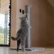 Cattitude Cat Scratch Post Big N Tall, Grey, 94cm Height - Cat Kitten Scratcher Play Tower, Sisal