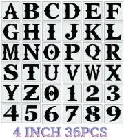 Letter Stencils for Painting On Wood 4 Inch,Alphabet Stencils Retro Letter St...
