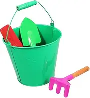 Abaodam 1Set Beach Iron Sand Bucket with Shovel Tools for Boys for Summer Backyard Play