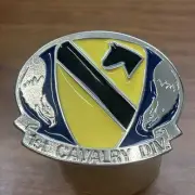 Vietnam War Veteran's U.S. Army 1st Cavalry Division Metal Belt Buckle Vintage
