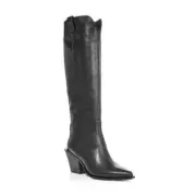 AQUA Aerin Pointed Toe Dress Boots Women's 5.5M Black Pull Tab Sides Pull On