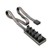 Desktop Computer Cpu Chassis Fan 4pin Pwm Hub 1 to 5 4pin Temperature Controller