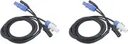 Justivana 2X Powercon Cable Combination of Powercon Plug and XLR Signal Line for Light Power Connection Signal Transit(A)
