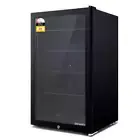 Devanti 98L Bar Fridge Glass Door Mini Fridges Freezer Black