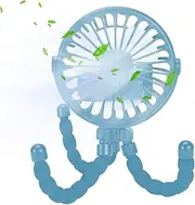 Portable Stroller Fan For Travel,Rotatable Toddler Stroller Clip Fan, 3 Speed 360° Rotate Flexible Tripod,Travel,Crib,Car Seat