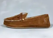 Polo Ralph Lauren Tan Slippers Sherpa Lining Men's SMF1207ARL Sz 13