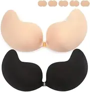 [BTkviseQat] Adhesive Good Push Up,Bra Backless,Invisible Good,Strapless Bra