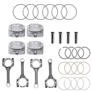 Connecting Rod & Pistons & Rings Kit For Hyundai Kia Accent Rio 1.6L DOHC 12-16 (for: Hyundai)