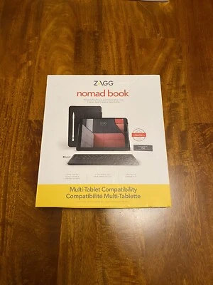 ZAGG - Nomad Book Keyboard Folio Case for Most Tablets Up To 10.5" - 9.7" Black