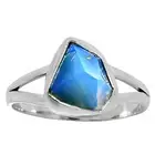 Premium Quality Ethiopian Opal Rough 925 Sterling Silver Ring s.8 Jewelry R-1002