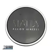 Status Alloy Wheel Center Cap KNIGHT MEDIUM Chrome/Black CCSKNIGHTMCB