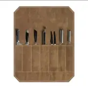 Large Waxed Canvas Knife Roll (Tan)