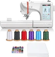 Computerized Embroidery Machine for Clothing, 4" x 9.25" Large Embroidery Area, 7'' Large LCD Touchscreen for Home Use for Beginner Homeuse Fully Automatic Machine