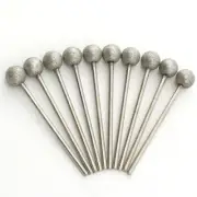 10Pcs Diamond Grinding Bits 12 mm 15/32" Spherical Carving Burrs Tools for Stone