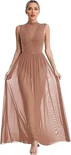 [Loodgao] Women's Long Lyrical Dance Costume Twisted Overlay Modern Contemporary Dance Dress