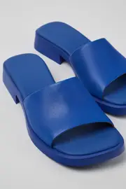 Dana Blue Leather Slide for Women