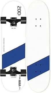 Sports Skateboard, (Blue Dynamic Pattern) 31-inch Seven-Layer Maple Wood Four-Wheel Color Sand Brush Street Style Skateboard Suitable for Young Adults