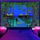 Travel Hawaii Large Wall Art Poster Blacklight Tapestry UV Reactive Wall Hanging