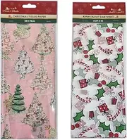 LYLAC Christmas Tissue Paper 8pk 50x70cm Printed Dsn