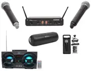 Samson Concert 288 Handheld Wireless Microphone System w/2 Mics+Free Speakers !