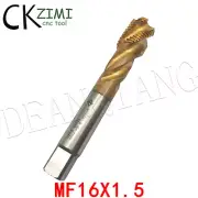MF16X1.5 4Flutes CNC Stainless steel titanium plated 16mm HSS Spiral Flute Taps