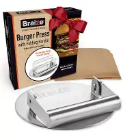 Smash Burger Press Kit Hamburger Press - Folding Handle Allows for Easy Stora...
