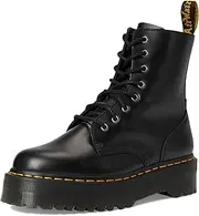 [Dr. Martens] Unisex Jadon 8-Eye Lace-Up Smooth Leather Boot, Black