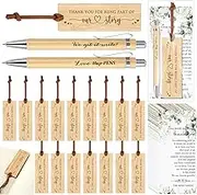 Skyygemm 50 Sets Wedding Party Favors for Guests Include We Got It Write Wood Bamboo Pens Bamboo with Tassel Thank You Cards with Bag Wedding Favors Reading Lover Gift for Bridal Shower Party