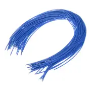 50PCS 20AWG Double-Ended Tinned Connector Wire 1 Pin 40CM Jumper Wire Blue