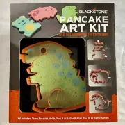 Blackstone Griddle Pancake Art Kit Fun Shaped Pancakes w 3 Molds 6 Bottles